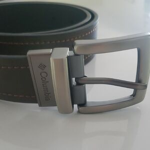 Columbia Dark Brown Belt with Silver Buckle